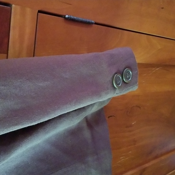 Van Heusen chocolate brown linen/rayon jacket, like new, size M - Picture 4 of 6